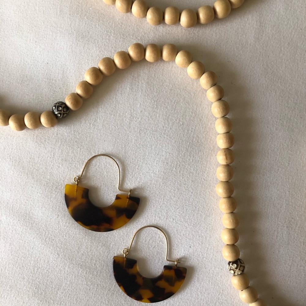 acrylic tortoise dangle earrings